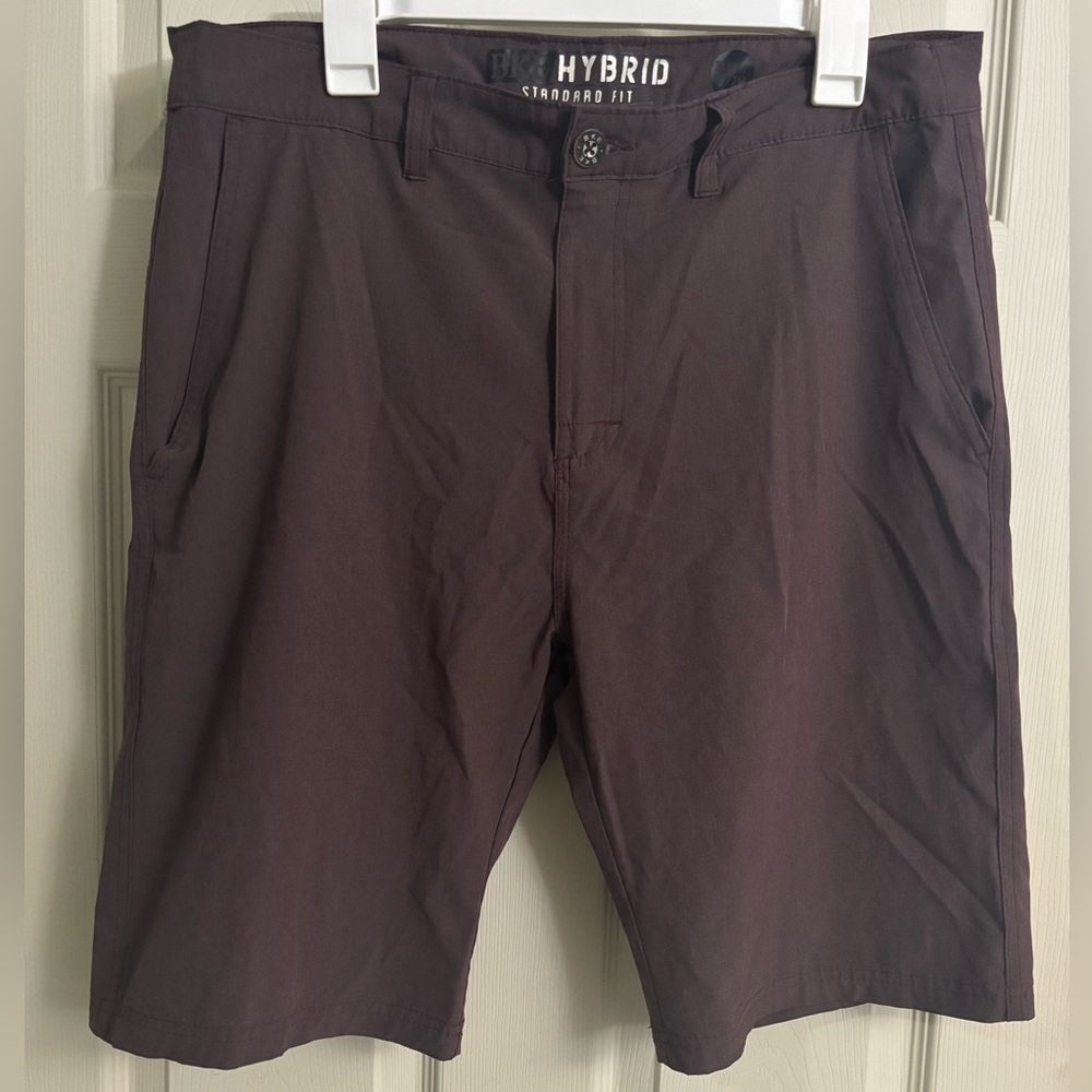 BKE Men's Hybrid Active Golf Summer Breathable Shorts - Deep Brown